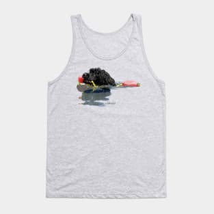 Portuguese Water Dog with Red Float Line Tank Top